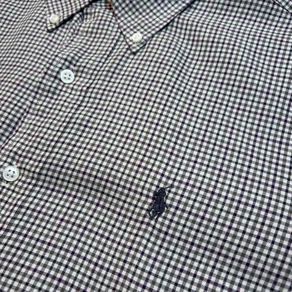 Polo Ralph Lauren Shirt Men's Medium Blake Multicolor Check Plaid Button Down‎